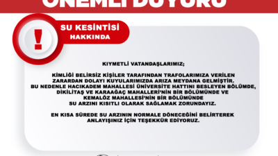 Uşak'ta trafolara yapılan saldırı sonucu bazı mahallelerde su arzı kısıtlandı.