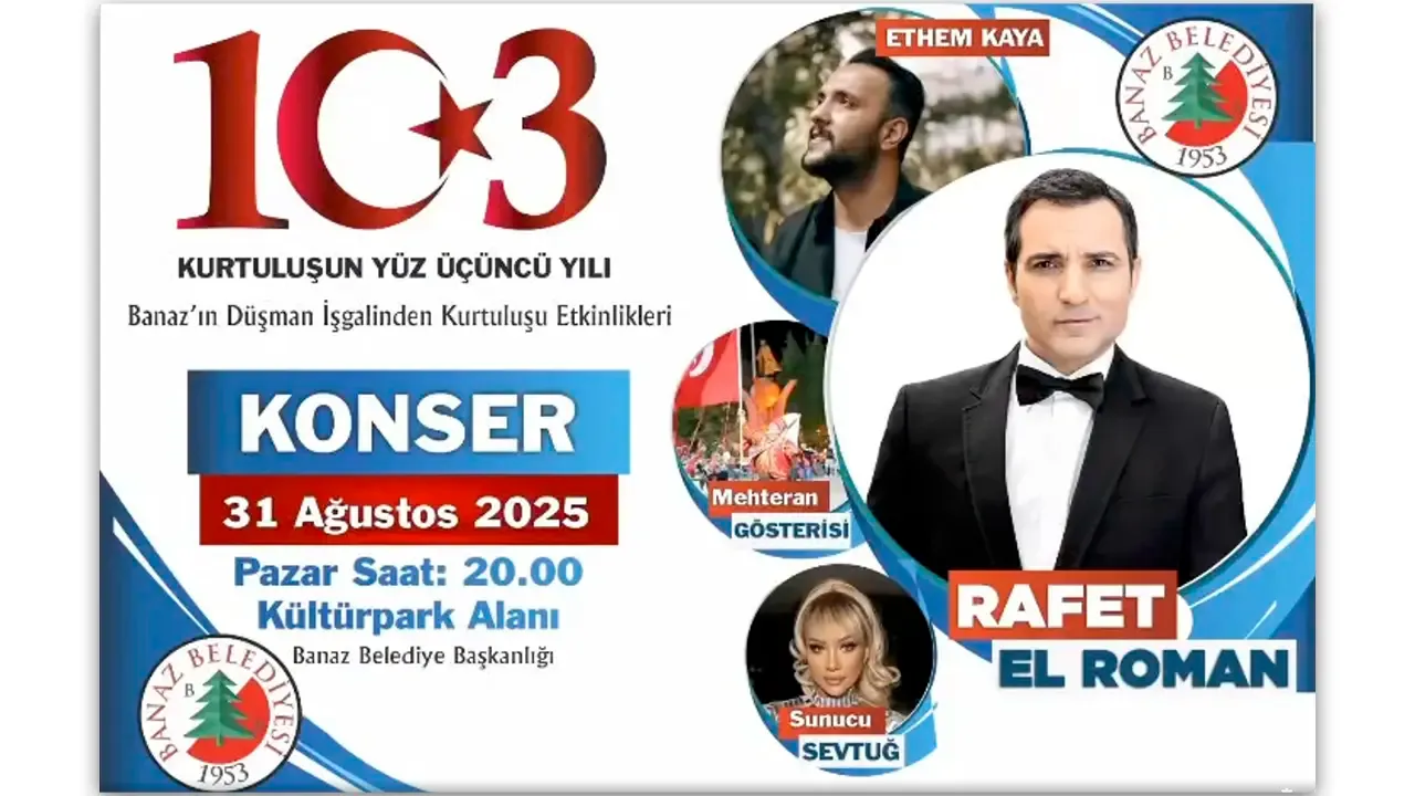 Banaz’ın düşman işgalinden kurtuluşunun 103. yılı, 31 Ağustos 2025’te düzenlenecek