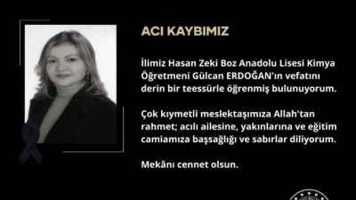 Uşak Hasan Zeki Boz Anadolu Lisesi’nde görev yapan Kimya Öğretmeni