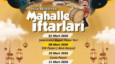 Uşak Belediyesi, Ramazan ayı boyunca farklı mahallelerde düzenlenecek mahalle iftarlarının